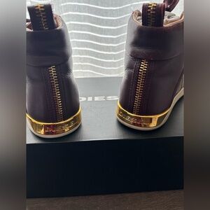 Diesel Burgundy High-Top Athletic Shoes